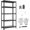 image:imageVEVOR Storage Shelves 5Tier Adjustable 3000 lbs Capacity Heavy Duty Garage Storage Shelving Unit Metal Utility Rack Shelf for Garage Warehouse Basement Kitchen 3642 W x 1642 D x 7138 H16 D x 36 W x 714