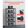 image:imageVEVOR Storage Shelves 5Tier Adjustable 3000 lbs Capacity Heavy Duty Garage Storage Shelving Unit Metal Utility Rack Shelf for Garage Warehouse Basement Kitchen 3642 W x 1642 D x 7138 H16 D x 32 W x 63 H