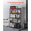 image:imageVEVOR Storage Shelves 5Tier Adjustable 3000 lbs Capacity Heavy Duty Garage Storage Shelving Unit Metal Utility Rack Shelf for Garage Warehouse Basement Kitchen 3642 W x 1642 D x 7138 H18 D x 40 W x 72 H
