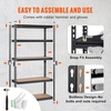 image:imageVEVOR Storage Shelves 5Tier Adjustable 3000 lbs Capacity Heavy Duty Garage Storage Shelving Unit Metal Utility Rack Shelf for Garage Warehouse Basement Kitchen 3642 W x 1642 D x 7138 H12D x 30W x 60H