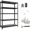 image:imageVEVOR Storage Shelves 5Tier Adjustable 3000 lbs Capacity Heavy Duty Garage Storage Shelving Unit Metal Utility Rack Shelf for Garage Warehouse Basement Kitchen 3642 W x 1642 D x 7138 H18 D x 48 W x 72 H