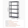 image:imageVEVOR Storage Shelves 5Tier Adjustable 3000 lbs Capacity Heavy Duty Garage Storage Shelving Unit Metal Utility Rack Shelf for Garage Warehouse Basement Kitchen 3642 W x 1642 D x 7138 H18 D x 40 W x 72 H