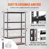 image:imageVEVOR Storage Shelves 5Tier Adjustable 3000 lbs Capacity Heavy Duty Garage Storage Shelving Unit Metal Utility Rack Shelf for Garage Warehouse Basement Kitchen 3642 W x 1642 D x 7138 H24 D x 48 W x 72 H