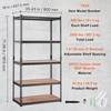 image:imageVEVOR Storage Shelves 5Tier Adjustable 3000 lbs Capacity Heavy Duty Garage Storage Shelving Unit Metal Utility Rack Shelf for Garage Warehouse Basement Kitchen 3642 W x 1642 D x 7138 H36 L x 18 W x 72 H
