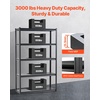 image:imageVEVOR Storage Shelves 5Tier Adjustable 3000 lbs Capacity Heavy Duty Garage Storage Shelving Unit Metal Utility Rack Shelf for Garage Warehouse Basement Kitchen 3642 W x 1642 D x 7138 H18 D x 48 W x 78 H