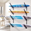image:imageVEVOR Surfboard Wall Mount 4 Tiers Horizontal Surfboard Rack for Storage and Display Adjustable Height Metal Board Stand Organizer Surf Board Holder for Snowboards Kiteboards Shortboard Skis
