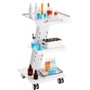 image:imageVEVOR Trolley Cart with Swivel Wheels 3Layer Mobile Esthetician Cart Steel Metal Rolling Tray for Lab Clinic Beauty and Salon 220 lbs Weight Capacity3Layer with Socket