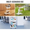 image:imageVEVOR Trolley Cart with Swivel Wheels 3Layer Mobile Esthetician Cart Steel Metal Rolling Tray for Lab Clinic Beauty and Salon 220 lbs Weight Capacity3Layer without Socket