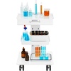 image:imageVEVOR Trolley Cart with Swivel Wheels 3Layer Mobile Esthetician Cart Steel Metal Rolling Tray for Lab Clinic Beauty and Salon 220 lbs Weight Capacity3Layer without Socket