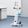 image:imageVEVOR Trolley Cart with Swivel Wheels 3Layer Mobile Esthetician Cart Steel Metal Rolling Tray for Lab Clinic Beauty and Salon 220 lbs Weight Capacity3Layer with Socket