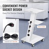 image:imageVEVOR Trolley Cart with Swivel Wheels 3Layer Mobile Esthetician Cart Steel Metal Rolling Tray for Lab Clinic Beauty and Salon 220 lbs Weight Capacity3Layer with Socket