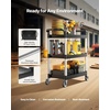 image:imageVEVOR Utility Cart 300 lbs Load Capacity 2Tier Utility Plastic Cart with 360 Swivel Wheels 2 with Brakes 244 x 161inch Food Service Cart for Warehouse Office Home Restaurant Kitchen3 Tier300LBS