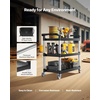 image:imageVEVOR Utility Cart 300 lbs Load Capacity 2Tier Utility Plastic Cart with 360 Swivel Wheels 2 with Brakes 244 x 161inch Food Service Cart for Warehouse Office Home Restaurant Kitchen3 Tier330LBS