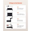image:imageVEVOR Utility Cart 300 lbs Load Capacity 2Tier Utility Plastic Cart with 360 Swivel Wheels 2 with Brakes 244 x 161inch Food Service Cart for Warehouse Office Home Restaurant Kitchen3 Tier330LBS