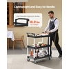 image:imageVEVOR Utility Cart 300 lbs Load Capacity 2Tier Utility Plastic Cart with 360 Swivel Wheels 2 with Brakes 244 x 161inch Food Service Cart for Warehouse Office Home Restaurant Kitchen3 Tier300LBS