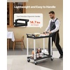 image:imageVEVOR Utility Cart 300 lbs Load Capacity 2Tier Utility Plastic Cart with 360 Swivel Wheels 2 with Brakes 244 x 161inch Food Service Cart for Warehouse Office Home Restaurant Kitchen2 Tier300LBS