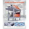 image:imageVEVOR Utility Cart 550 lbs Capacity 2 Tier Service Cart with 360 Swivel amp Fixed Wheels 2 with Brakes Heavy Duty Plastic Rolling with Storage Tray Tool Storage for Garage Warehouse Workshop Gray4488 x 2402 x 3307 in
