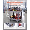 image:imageVEVOR Utility Cart 550 lbs Capacity 2 Tier Service Cart with 360 Swivel amp Fixed Wheels 2 with Brakes Heavy Duty Plastic Rolling with Storage Tray Tool Storage for Garage Warehouse Workshop Gray4488 x 2402 x 3307 in