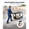 image:imageVEVOR Utility Cart 550 lbs Load Capacity 37 x 254inch Service Cart TwoShelf Heavy Duty Plastic Utility Cart with 360 Swivel Wheels 2 with Brakes Suitable for Warehouse Garage Cleaning550 LBSLarge