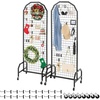 image:imageVEVOR 2 Packs Grid Wall Panels 19 x 54 ft Wire Grid Panels Display Rack Movable Art Display Shelf with Wheels and 20 Hooks Black Carbon Steel Gridwall for Craft Show Decor Storage Notice Board