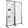 image:imageVEVOR 2 x 56 Ft Grid Wall Panels 2 Packs Wire Gridwall Display Racks Tower with TBase Floorstanding Double Side Gridwall Panels Retail Display with Extra Clips and Hooks for Art Craft Shows