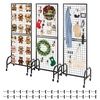 image:imageVEVOR 3 Packs Grid Wall Panels 19 x 54 ft Wire Grid Panels Display Rack Movable Art Display Shelf with Wheels and 30 Hooks Black Carbon Steel Gridwall for Craft Show Decor Storage Notice Board
