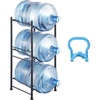 image:imageVEVOR 4 Tiers Water Jug Holder 5 Gallon Water Bottle Holder Double Row Water Bottle Rack for 8 Bottles Heavy Duty Water Jug Rack for Kitchen Office Living Room BlackBlack
