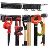 image:imageVEVOR Garage Tool Organizer 33 Inch 400 lbs Wall Mount Garden Tool Rack Heavy Duty Garage Hanging Storage Rack Organization with 2 Rails and 5 Adjustable Hooks for Yard Tools Shovel Rake Shed