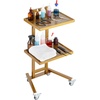 image:imageVEVOR Mayo Stand Stainless Steel Mayo Tray Load Capacity up to 36 lbs Adjustable Height 31955 Medical Tray on Wheels with Removable Tray for Spa Salon Clinic Personal CareGolden