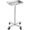 image:imageVEVOR Mayo Stand Stainless Steel Mayo Tray Load Capacity up to 36 lbs Adjustable Height 31955 Medical Tray on Wheels with Removable Tray for Spa Salon Clinic Personal CareStainless Steel