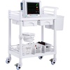 image:imageVEVOR Medical Mobile Trolley Cart with 2 Drawers amp 3 Trash Cans 2 Tiers Beauty Salon Rolling Trolley with 4 Silent Wheels amp 2 Dirts Bucket amp Bowl Medical Utility Cart for Hospital Dental Clinic Lab2tier shelves