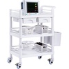 image:imageVEVOR Medical Mobile Trolley Cart with 2 Drawers amp 3 Trash Cans 2 Tiers Beauty Salon Rolling Trolley with 4 Silent Wheels amp 2 Dirts Bucket amp Bowl Medical Utility Cart for Hospital Dental Clinic Lab3tier shelves