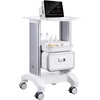 image:imageVEVOR Medical Trolley Storage Cart with Removable Drawer Rolling Lab Tray Cart with Wheels for Ultrasound Dental Clinic Lab Beauty Salon Office1 Drawer