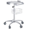 image:imageVEVOR Medical Trolley with Wheels  Height Adjustable Gas Lift Large Tabletop 1917 Stainless Steel Rolling Laptop Cart with Storage BasketMobile Metal Scanner Cart for UltrasoundDentalEKGLab