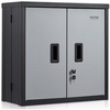 image:imageVEVOR Metal Storage Cabinet 120lbs Load Capacity per Shelf 20 Tall WallMounted PowderCoating Steel Garage Cabinet with Adjustable Shelf Press to Close amp Open Door Perfect for Office Garage ToolFoldable 26