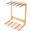 image:imageVEVOR Natural Pinewood Vertical Surfboard Stand  Freestanding Padded Rack for Longboards amp Shortboards Indoor Surfboard Holder for Garage Home or Surf Shop