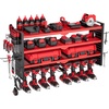 image:imageVEVOR Power Tool Organizer Wall Mount 3Layer Storage Rack with 4 Drill Holders Tools Holder and Storage Rack with Side Pegboards Garage Tool Organizer for Garage Workbench and Workshop4Layer 8 Drill