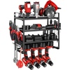 image:imageVEVOR Power Tool Organizer Wall Mount 4Layer Storage Rack with 4 Drill Holders Tools Holder and Storage Rack with Screwdriver Holder Garage Tool Organizer for Garage Workbench and Workshop4Layer 4 Drill