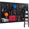image:imageVEVOR Slat Wall Paneling 8 x 4 ft PVC Garage Slatwall with Accessories Grey Slat Wall EasytoInstall Adjustable Slatwall Panel with Coupling Structure amp DIY Cutting Fits for Storage amp DisplayBlack