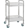 image:imageVEVOR Stainless Steel Rolling Cart 3Tier Metal Utility Cart with Lockable Wheels Medical Serving Trolley Clinic Tray Mobile Service Cart for Hospital Lab Restaurant Kitchen SalonSilver