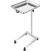 image:imageVEVOR Stainless Steel Salon Tray Adjustable Height Mayo Stand Medical Tray Tattoo Tray Lab Cart with 2 Cups and Metal Ring for SPA Clinic Personal Care Lab Hospital DentistryMayo Tray