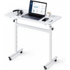 image:imageVEVOR Standing Desk Adjustable Height Mobile Stand Up Desk with Lockable Casters 32 x 16 in Small Computer Sit Stand Rolling Workstation with Hook 551 lbs Desktop Capacity for Home Office White