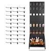 image:imageVEVOR Standing Pegboard Display 236 x 63 in Pegboard Display Stand with Swivel Casters and 30 Hooks Thickened ColdRolled Steel Peg Board Panel for Grocery Retail Store and Jewelry Shop BlackStorage Style