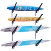 image:imageVEVOR Surfboard Wall Mount 4 Tiers Horizontal Surfboard Rack for Storage and Display Adjustable Height Metal Board Stand Organizer Surf Board Holder for Snowboards Kiteboards Shortboard Skis
