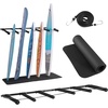 image:imageVEVOR Surfboard Wall Mount 5 Tiers Vertical Surfboard Rack for Storage and Display Adjustable Metal Board Stand Organizer with Sponge Pad Surf Board Holder for Snowboards Kiteboards Shortboard
