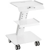 image:imageVEVOR Trolley Cart with Swivel Wheels 3Layer Mobile Esthetician Cart Steel Metal Rolling Tray for Lab Clinic Beauty and Salon 220 lbs Weight Capacity3Layer without Socket