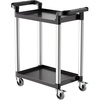 image:imageVEVOR Utility Cart 300 lbs Load Capacity 2Tier Utility Plastic Cart with 360 Swivel Wheels 2 with Brakes 244 x 161inch Food Service Cart for Warehouse Office Home Restaurant Kitchen2 Tier300LBS