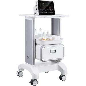 image:imageVEVOR Medical Trolley Storage Cart with Removable Drawer Rolling Lab Tray Cart with Wheels for Ultrasound Dental Clinic Lab Beauty Salon Office1 Drawer