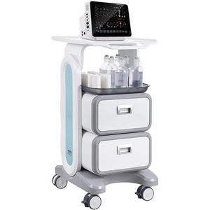 image:imageVEVOR Medical Trolley Storage Cart with Removable Drawer Rolling Lab Tray Cart with Wheels for Ultrasound Dental Clinic Lab Beauty Salon Office2 Drawers