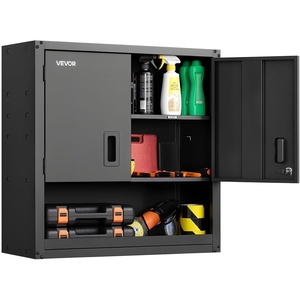 image:imageVEVOR Metal Storage Cabinet 120lbs Load Capacity per Shelf 20 Tall WallMounted PowderCoating Steel Garage Cabinet with Adjustable Shelf Press to Close amp Open Door Perfect for Office Garage Tool762 x 305 x 762 mm
